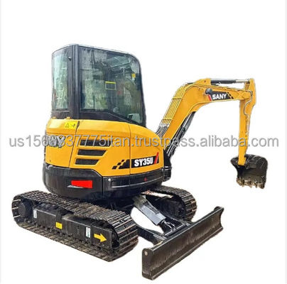 Horário de trabalho baixo Sany SY35U Mini Excavador com bomba hidráulica original e motor ISUZU