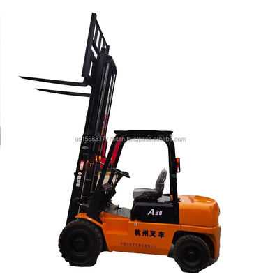 4.5 Excelente desempenho Máquina usada de empilhadeira Hangzhou A30 com comprimento de garfo de 1000 mm