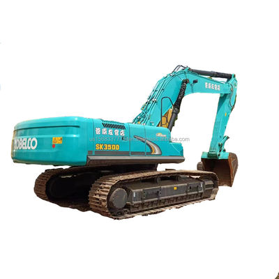Excavadora Kobelco SK350 de segunda mão com válvula hidráulica original e bom desempenho