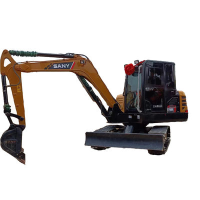 Pequenas máquinas de construção Sany SY60C Excavadora usada com capacidade de balde de 0,25M3
