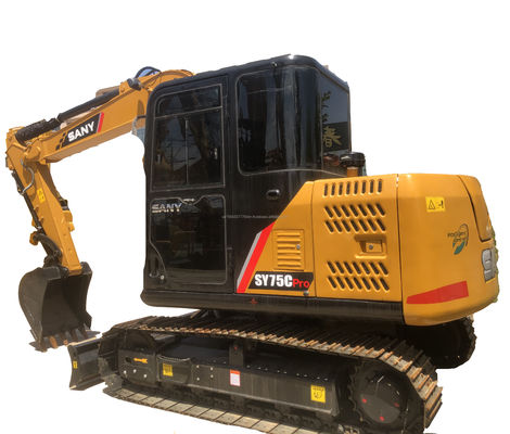 Excavadora SANY SY75C Pro de segunda mão Máquina de construção hidráulica de alto desempenho