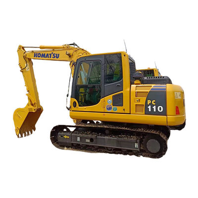 Excavadora Komatsu PC110-8 de 11 toneladas com baixo consumo de óleo e cilindro hidráulico original