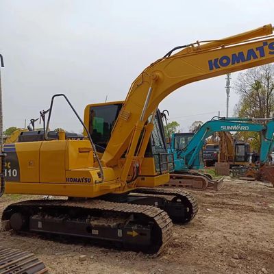 Excavadora Komatsu PC110-8 de 11 toneladas com baixo consumo de óleo e cilindro hidráulico original