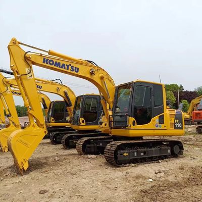 Excavadora Komatsu PC110-8 de 11 toneladas com baixo consumo de óleo e cilindro hidráulico original