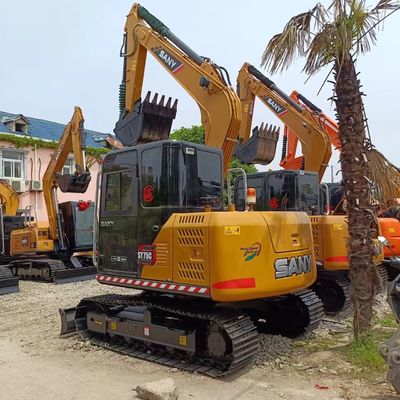 Excavadora Sany SY75C com capacidade de balde de 0,32M3 e excelente desempenho de trabalho