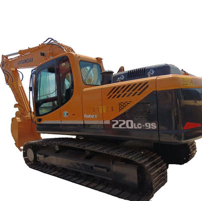 Excavadora Hyundai 220LC-9S usada com capacidade de balde de 1,22M3 e poucas horas de trabalho