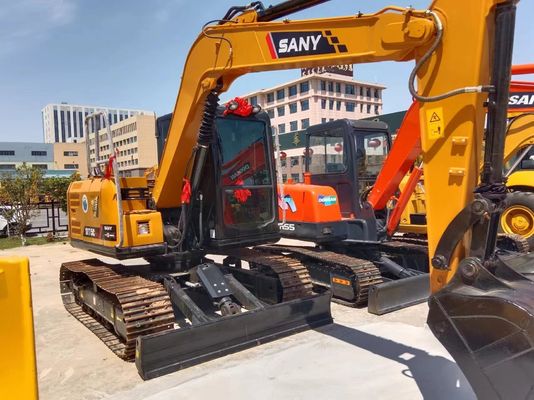 2016 SANY SY75C Pro Mini Digger em boas condições com cilindro hidráulico original