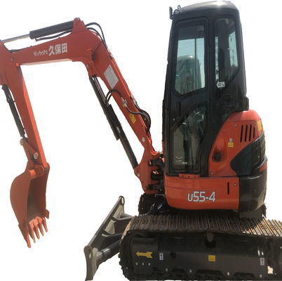 Mini Escavação de segunda mão 5,5 toneladas Kubota U55 Escavação usada com válvula hidráulica original