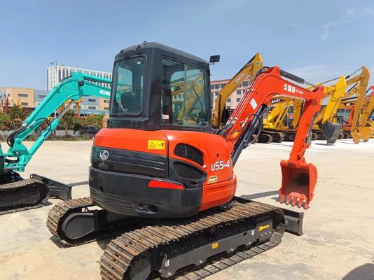 Mini Escavação de segunda mão 5,5 toneladas Kubota U55 Escavação usada com válvula hidráulica original
