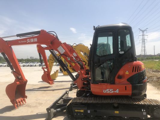 Mini Escavação de segunda mão 5,5 toneladas Kubota U55 Escavação usada com válvula hidráulica original