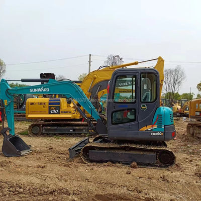SWE60E Excavadora hidráulica de rastreador Usada 6TON Peso operacional Horas de trabalho 0-2000