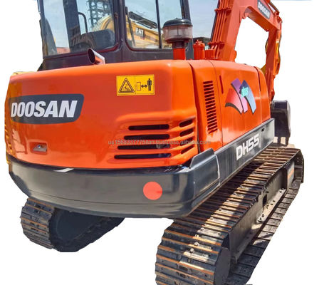 Excavadora DOOSAN DH55 de segunda mão 6TON Máquina de construção hidráulica de boa eficiência