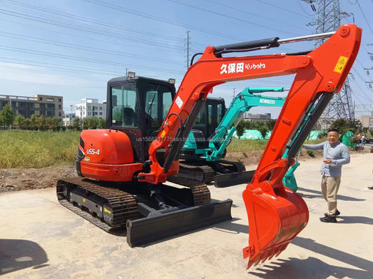 5.5ton KUBOTA KXU55 Mini Excavator Usado em 2016 com características e componentes principais