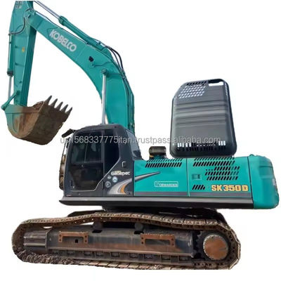 Máquina de construção hidráulica grande Kobelco SK350 escavadeira com bom desempenho