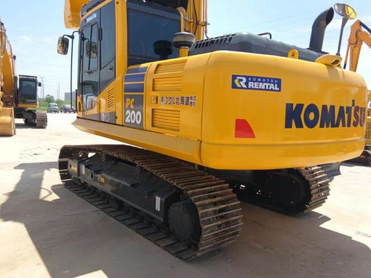 Excavadora original Komatsu PC200 com capacidade de 20 toneladas e poucas horas de trabalho