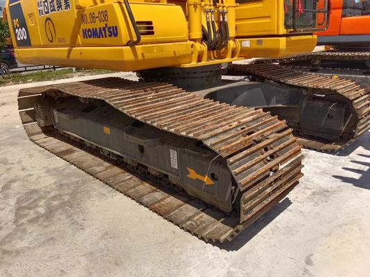 Excavadora original Komatsu PC200 com capacidade de 20 toneladas e poucas horas de trabalho