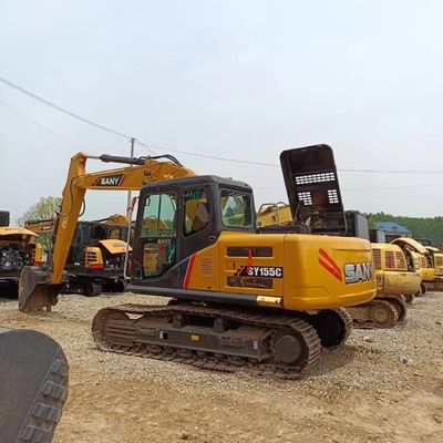 Excavadora Sany155 SY 95 C PRO com bomba hidráulica original e capacidade de balde de 0,6M3