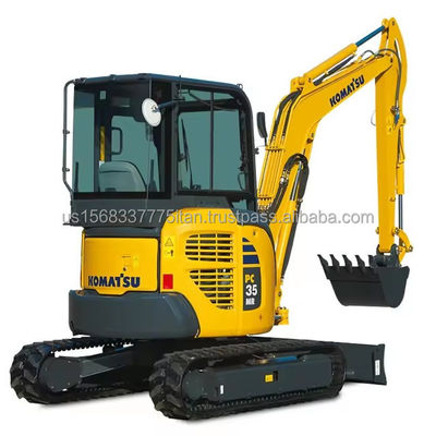 Excavadora Komatsu PC35 Mini Usada Com 0-2000 Horas de Trabalho Excavadora de Rodagem Hidráulica