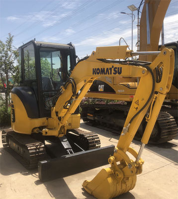 Excavadora Komatsu PC35 Mini Usada Com 0-2000 Horas de Trabalho Excavadora de Rodagem Hidráulica