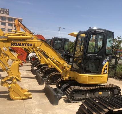 Excavadora Komatsu PC35 Mini Usada Com 0-2000 Horas de Trabalho Excavadora de Rodagem Hidráulica