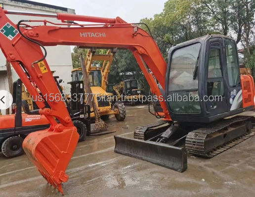 Excavadora usada Hitachi ZX60 com válvula hidráulica original e 7000 KG de peso da máquina
