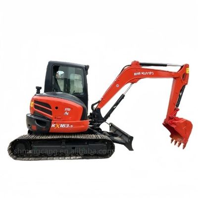Excavadora Kubota Mini KX163 de cilindro hidráulico original de 6 toneladas com 0-2000 horas de trabalho