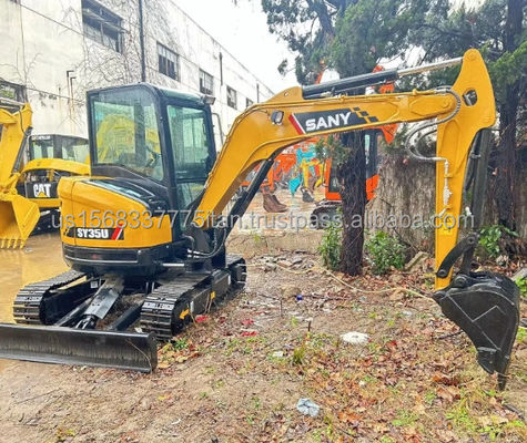 Horário de trabalho baixo Sany SY35U Mini Excavador com bomba hidráulica original e motor ISUZU