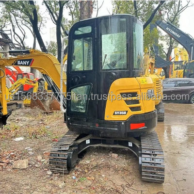 Horário de trabalho baixo Sany SY35U Mini Excavador com bomba hidráulica original e motor ISUZU