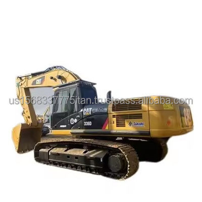 Grande escavadeira Caterpillar 336D com capacidade de balde de 2,27 m3 e poucas horas de trabalho