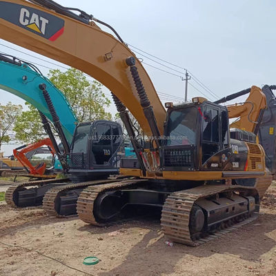 Grande escavadeira Caterpillar 336D com capacidade de balde de 2,27 m3 e poucas horas de trabalho