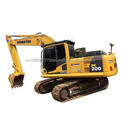 1.2M3 Capacidade de balde Excavadora Komatsu PC200 usada com cilindro hidráulico original