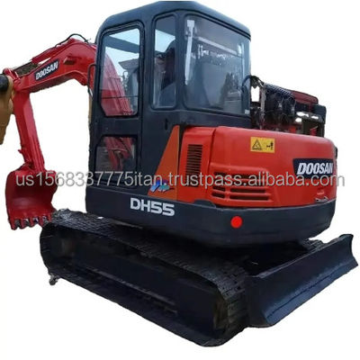 Máquina de Construção Hidráulica Excavadora DOOSAN DH55 de segunda mão com bom desempenho
