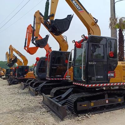 Sany SY75C Pro Excelente desempenho de trabalho Excavadora usada com 7TON peso operacional