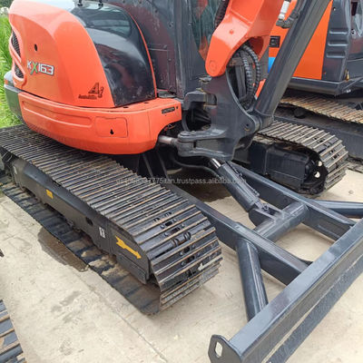 Excavadora KUBOTA KX163 usada com válvula hidráulica original e peso operacional de 6TON
