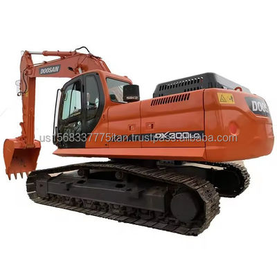 Excavadora usada DOOSAN DX300 com capacidade de 30 toneladas e cilindro hidráulico original