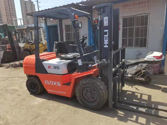 Elevador elevador de helicóptero diesel com altura mínima de elevação de 2,5 m e comprimento de garfo de 2 m