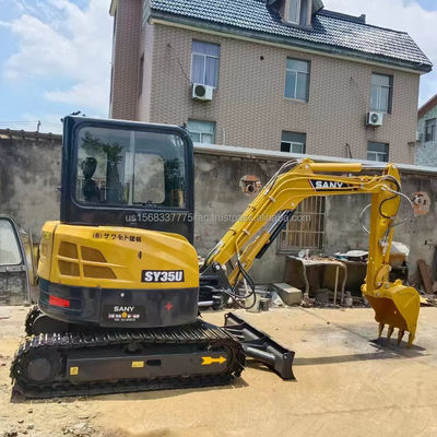 20.4kw Usado Sany SY35U Excavator Excelente estado e com válvula hidráulica original