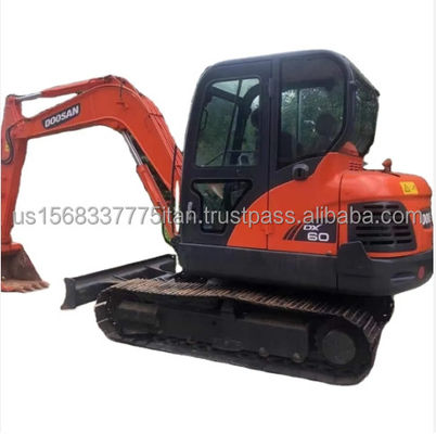 Excavadoras Doosan 6TON Dx60 Excavadora de trilhos de construção original Menos horas de trabalho