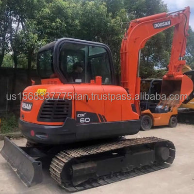 Excavadoras Doosan 6TON Dx60 Excavadora de trilhos de construção original Menos horas de trabalho