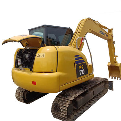 Excavadora Komatsu PC70 usada com cilindro hidráulico original e capacidade de balde de 0,2 M3