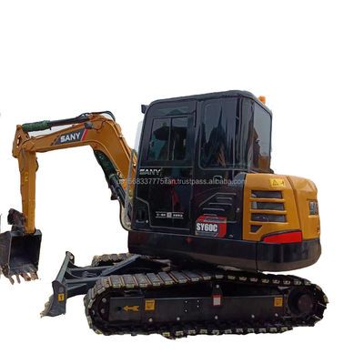 Excavadora Sany60c Sany 60C usada 6TON Peso operacional e capacidade de balde 0,28M3