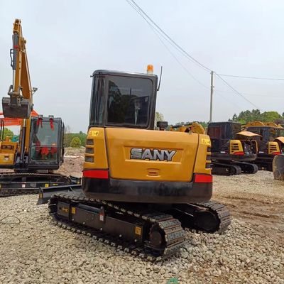 Pequenas máquinas de construção Sany SY60C Excavadora usada com capacidade de balde de 0,25M3