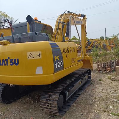 Excavadora Komatsu usada PC120 com válvula hidráulica original e 13 toneladas de peso operacional