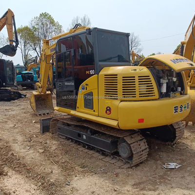 Shanghai Used Excavator Komatsu PC100 Digger Machine 10 toneladas de peso operacional para o seu