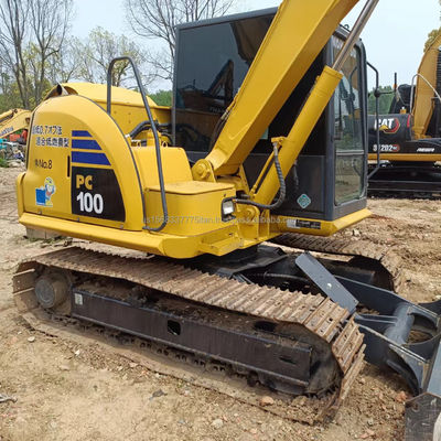 Shanghai Used Excavator Komatsu PC100 Digger Machine 10 toneladas de peso operacional para o seu