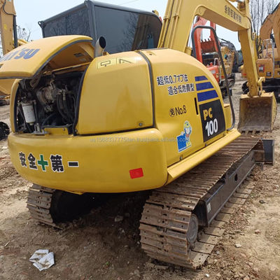Shanghai Used Excavator Komatsu PC100 Digger Machine 10 toneladas de peso operacional para o seu