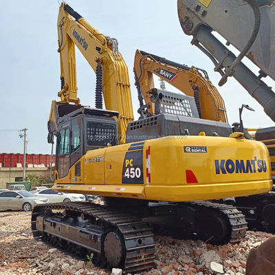 Excavadora usada Komatsu PC450-7 com capacidade de balde de 2M3 e válvula hidráulica original