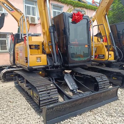 Excavadora mini Sany sy 95 usada com capacidade de balde de 0,32 m3 e bomba hidráulica original