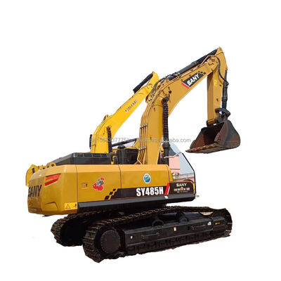 SANY SY485H Excavadora Crawler com capacidade de balde de 2,23m3 e válvula hidráulica original