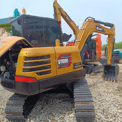 Excavadora Sany SY60C Usada com Excelente Desempenho e Valva Hidráulica Original